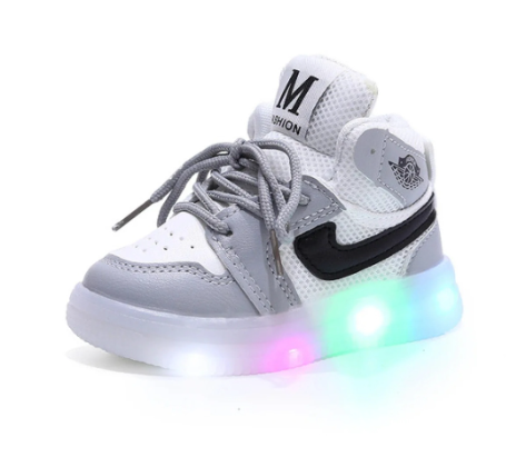 Fashion led shoes children's sports sneakers boys up l